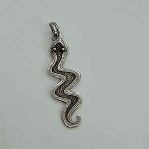 Vtg 925 Sterling Silver Boa Snake Charm / Pendant